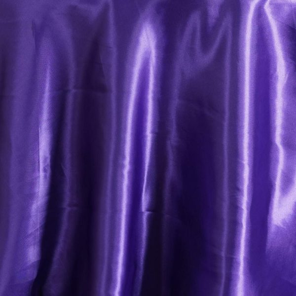 Satin |  108″ Purple Seamless Satin Round Tablecloth