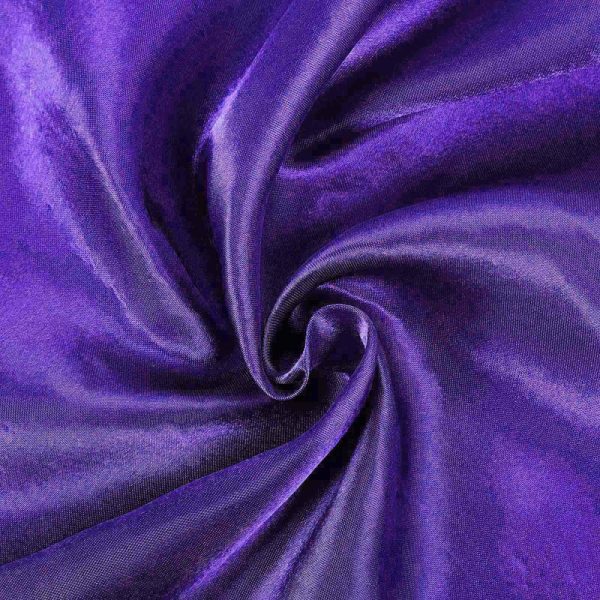 Satin |  108″ Purple Seamless Satin Round Tablecloth