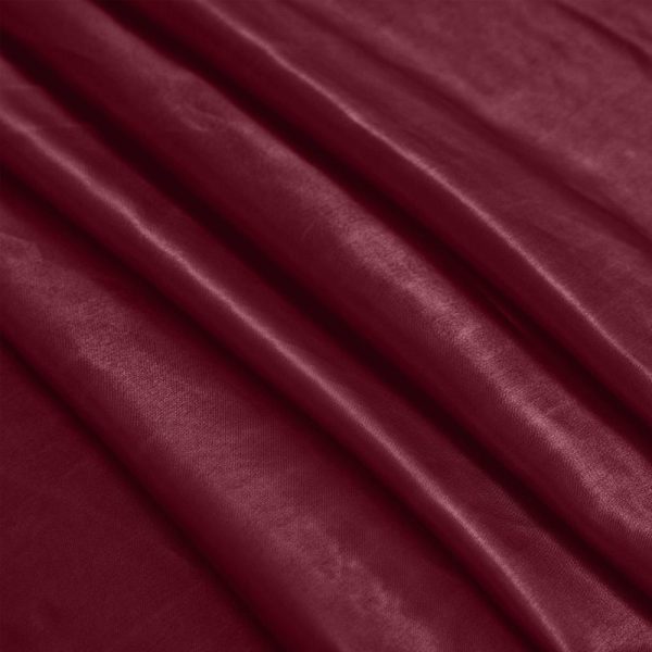 Satin |  120″ Burgundy Seamless Satin Round Tablecloth for 5 Foot Table With Floor-Length Drop