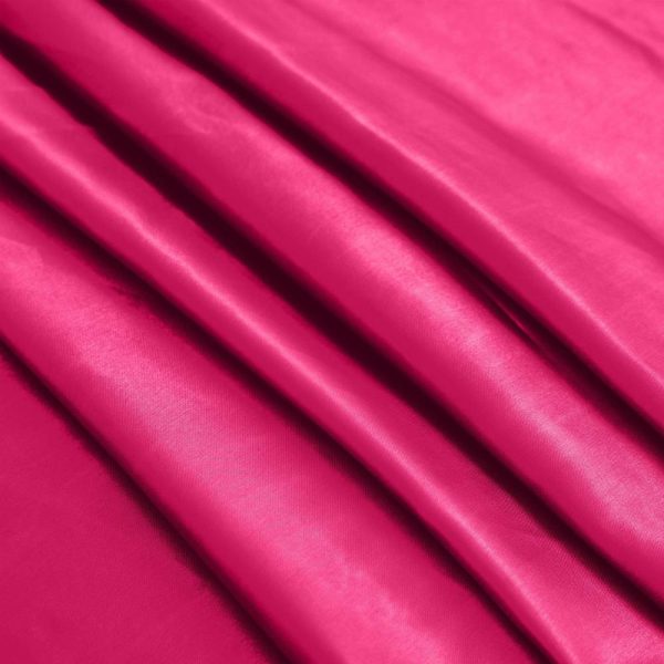 Satin |  120″ Fuchsia Seamless Satin Round Tablecloth for 5 Foot Table With Floor-Length Drop