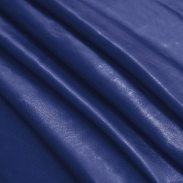 Satin |  120″ Navy Blue Seamless Satin Round Tablecloth for 5 Foot Table With Floor-Length Drop