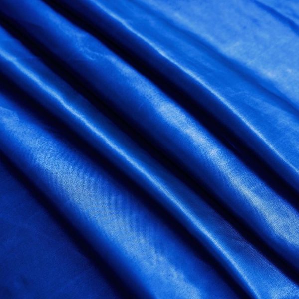 Satin |  120″ Royal Blue Seamless Satin Round Tablecloth for 5 Foot Table With Floor-Length Drop