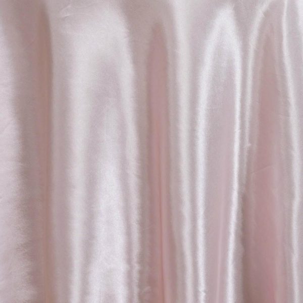 Satin |  120″ Seamless Satin Round Tablecloth – Blush for 5 Foot Table With Floor-Length Drop