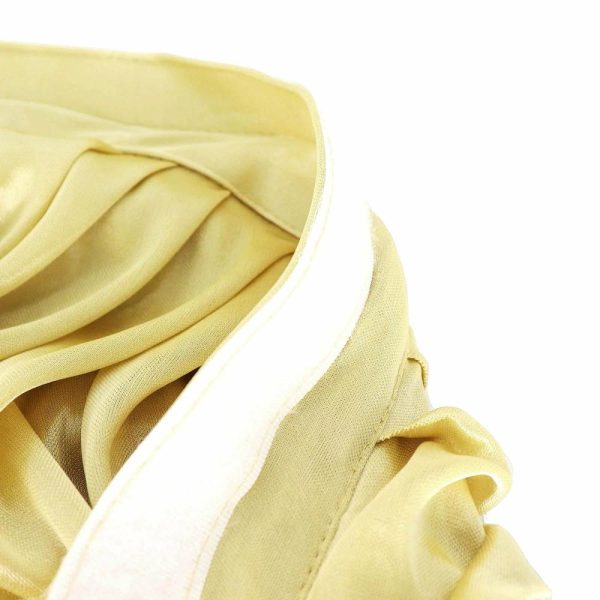 Satin |  14ft Champagne Pleated Satin Double Drape Table Skirt