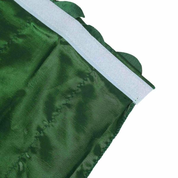 Satin |  14ft Green 3D Leaf Petal Taffeta Fabric Table Skirt