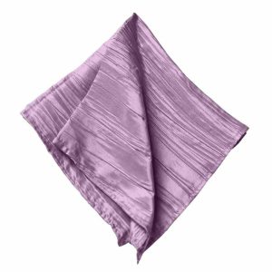 Satin  |  5 Pack Violet Amethyst Accordion Crinkle Taffeta Cloth Dinner Napkins 20″x20″