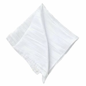 Satin  |  5 Pack White Accordion Crinkle Taffeta Cloth Dinner Napkins 20″x20″