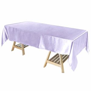 Satin |  60″x102″ Lavender Lilac Seamless Smooth Satin Rectangular Tablecloth