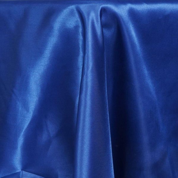 Satin |  60″x102″ Royal Blue Seamless Smooth Satin Rectangular Tablecloth