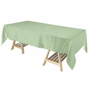 Satin |  60″x102″ Sage Green Seamless Smooth Satin Rectangular Tablecloth