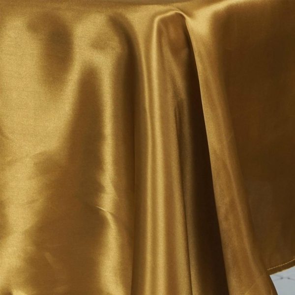 Satin |  60″x126″ Gold Seamless Satin Rectangular Tablecloth