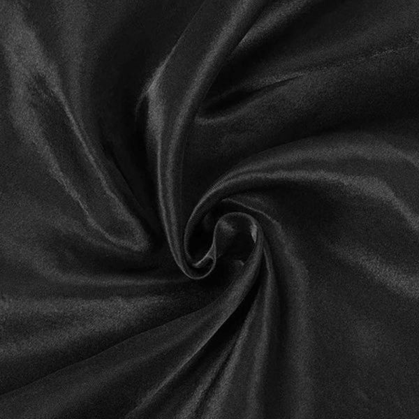 Satin |  72″x120″ Black Seamless Satin Rectangular Tablecloth