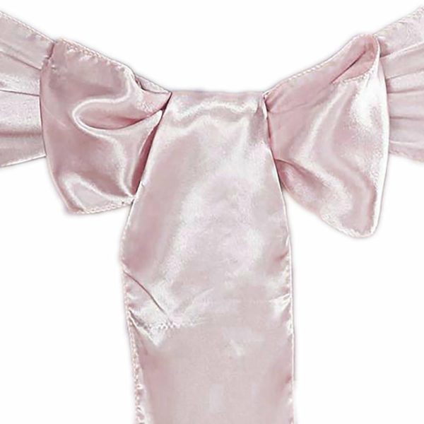 Satin Sashes |  5 Pack 6″x106″ Blush Satin Chair Sashes