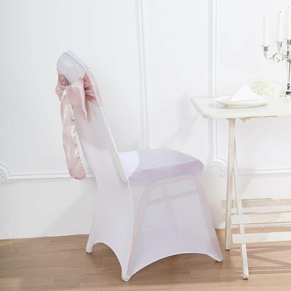 Satin Sashes |  5 Pack 6″x106″ Blush Satin Chair Sashes