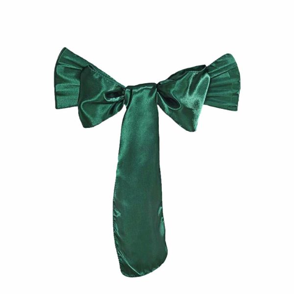 Satin Sashes |  5 Pack 6″x106″ Hunter Emerald Green Satin Chair Sashes