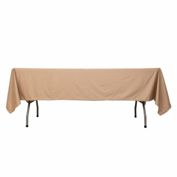 Scuba |  60″x102″ Nude Premium Scuba Wrinkle Free Rectangular Tablecloth, Seamless Scuba Polyester Tablecloth