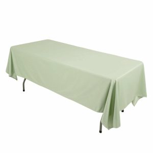 Scuba |  60″x102″ Sage Green Premium Scuba Wrinkle Free Rectangular Tablecloth, Seamless Scuba Polyester Tablecloth