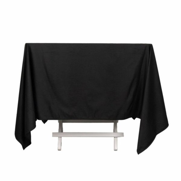 Scuba |  70″ Black Premium Scuba Wrinkle Free Square Tablecloth, Seamless Scuba Polyester Tablecloth