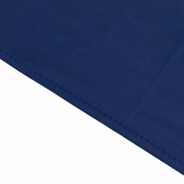 Scuba |  70″ Navy Blue Premium Scuba Wrinkle Free Square Table Overlay, Seamless Scuba Polyester Table Topper