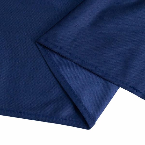 Scuba |  70″ Navy Blue Premium Scuba Wrinkle Free Square Table Overlay, Seamless Scuba Polyester Table Topper