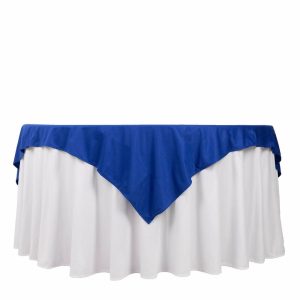 Scuba |  70″ Royal Blue Premium Scuba Wrinkle Free Square Table Overlay, Seamless Scuba Polyester Table Topper