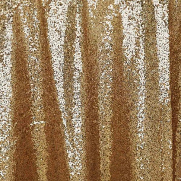 Sequin & Shimmer |  60″x126″ Gold Seamless Premium Sequin Rectangle Tablecloth