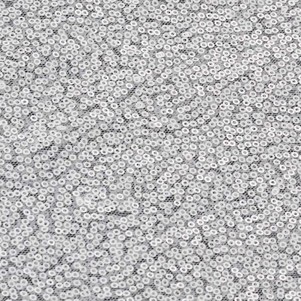 Sequin & Shimmer Runners |  12″x108″ White Iridescent Premium Sequin Table Runner