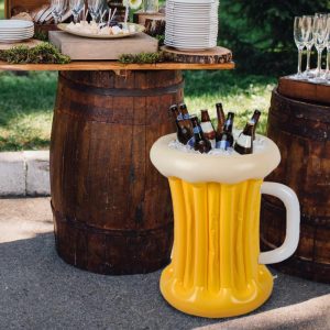 Serving Trays & Bowls |  21″ Tall Inflatable Ice Cooler, Party Beer Mug Ice Bucket Cooler