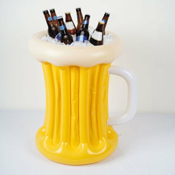 Serving Trays & Bowls |  21″ Tall Inflatable Ice Cooler, Party Beer Mug Ice Bucket Cooler