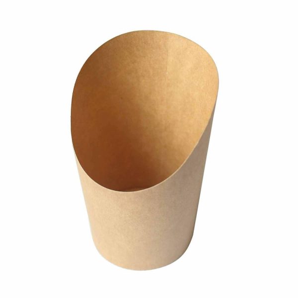 Serving Trays & Bowls |  50 Pack 14oz Natural Brown Paper Popcorn Box Appetizer Cups, Disposable Snack Cone Cups