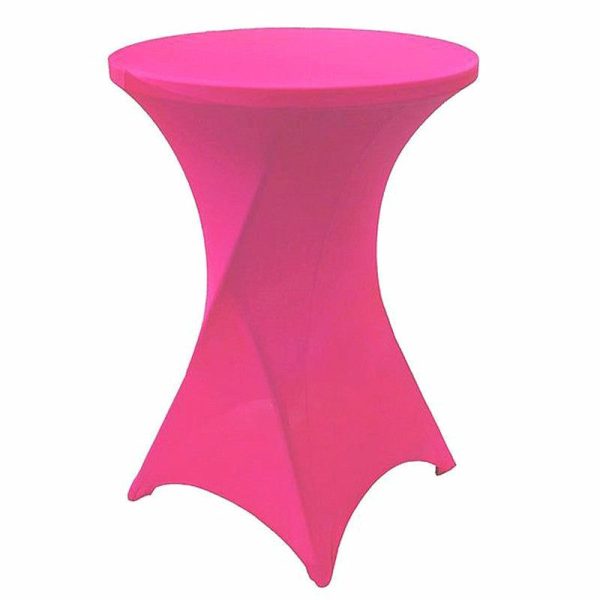 Spandex |  Fuchsia Highboy Spandex Cocktail Table Cover, Fitted Stretch Tablecloth for 24″-32″ Dia High Top Tables