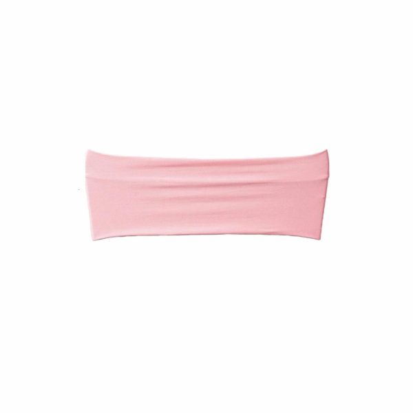 Spandex Sash Bands |  5 Pack Pink Spandex Stretch Chair Sashes Bands Heavy Duty with Two Ply Spandex – 5″x12″