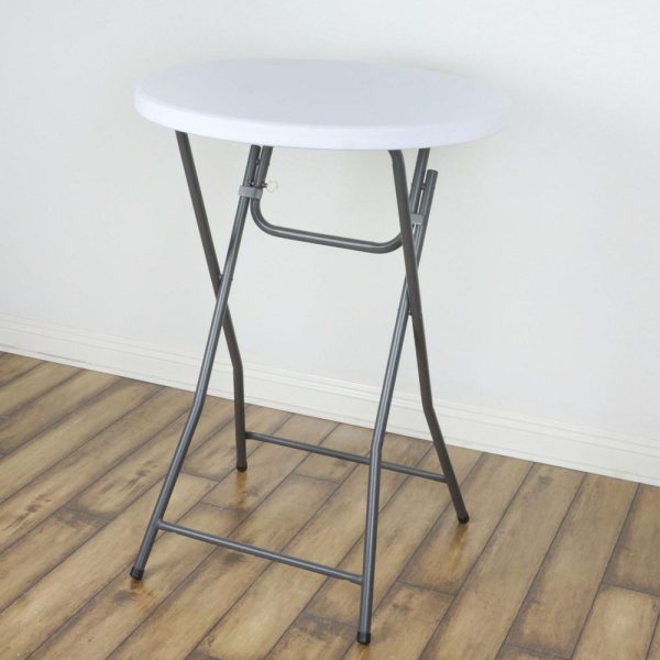 Spandex |  White Spandex Cocktail Table Top Stretch Cover