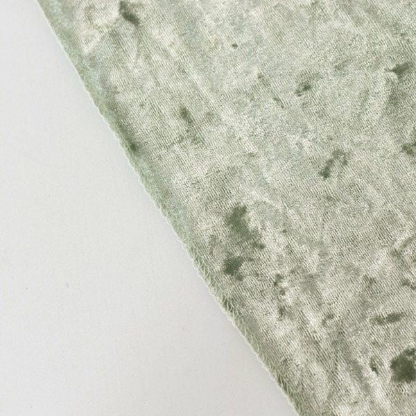 Taffeta & Velvet |  120″ Sage Green Seamless Premium Crushed Velvet Round Tablecloth for 5 Foot Table With Floor-Length Drop