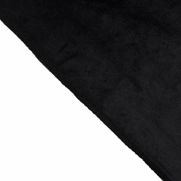 Taffeta & Velvet |  60″x102″ Black Seamless Premium Velvet Rectangle Tablecloth, Reusable Linen