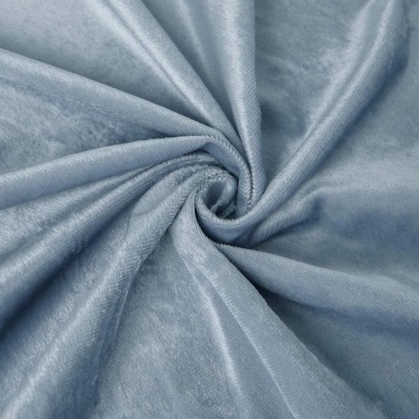 Taffeta & Velvet |  60″x102″ Dusty Blue Seamless Premium Velvet Rectangle Tablecloth, Reusable Linen