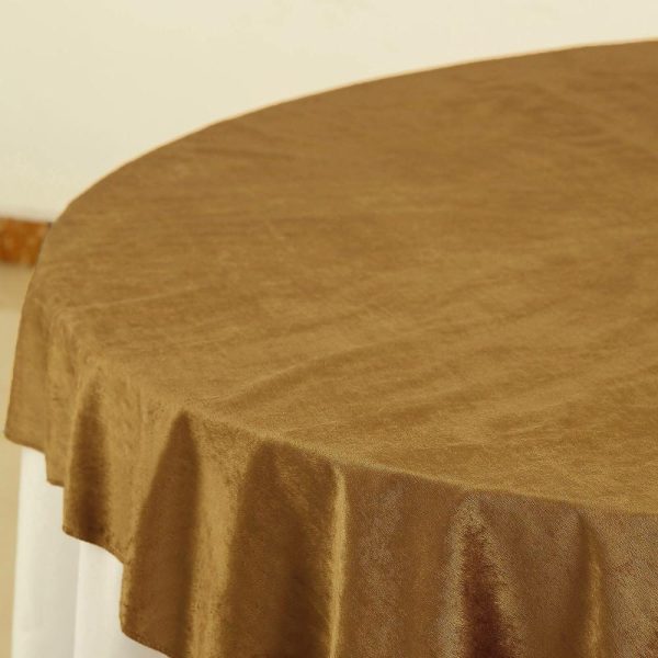 Taffeta & Velvet |  72″x72″ Gold Premium Soft Velvet Table Overlay, Square Tablecloth Topper