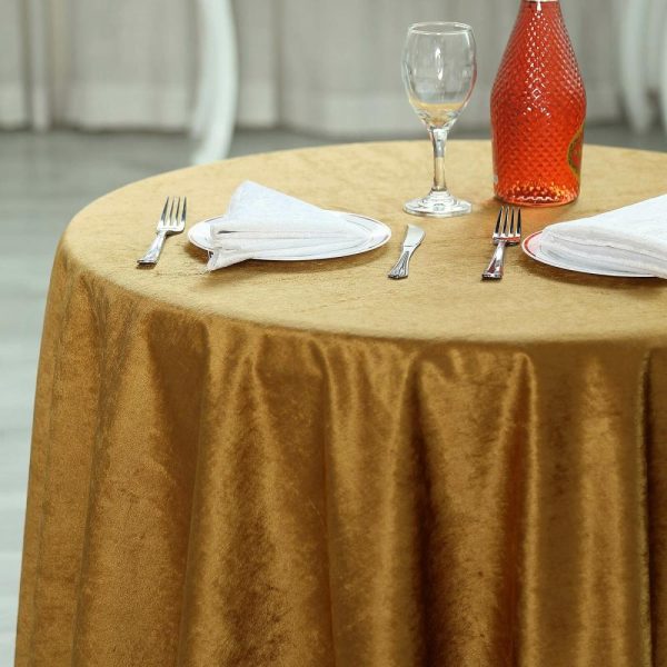 Taffeta & Velvet |  72″x72″ Gold Premium Soft Velvet Table Overlay, Square Tablecloth Topper