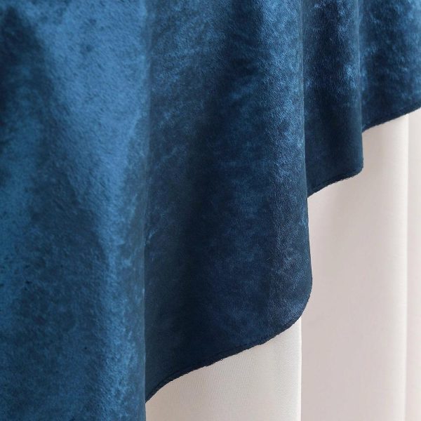 Taffeta & Velvet |  72″x72″ Navy Blue Premium Soft Velvet Table Overlay, Square Tablecloth Topper