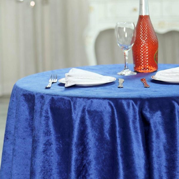 Taffeta & Velvet |  72″x72″ Royal Blue Premium Soft Velvet Table Overlay, Square Tablecloth Topper