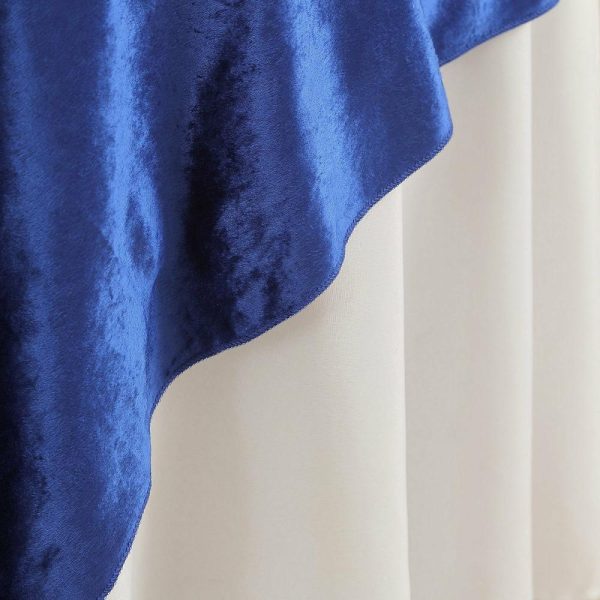 Taffeta & Velvet |  72″x72″ Royal Blue Premium Soft Velvet Table Overlay, Square Tablecloth Topper