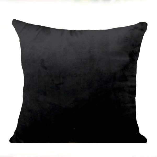 Universal Covers & Cushions |  2 Pack 18″ Black Soft Velvet Square Throw Pillow Cover