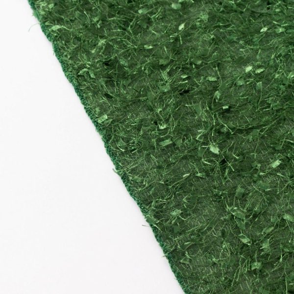 Velvet & Stylish Runners |  12″x108″ Green Fringe Shag Polyester Table Runner