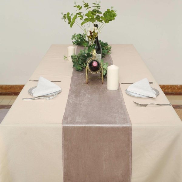 Velvet & Stylish Runners |  12″x108″ Mauve Premium Velvet Table Runner