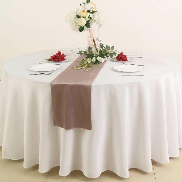 Velvet & Stylish Runners |  12″x108″ Mauve Premium Velvet Table Runner