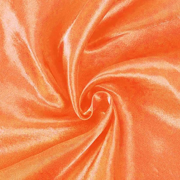 Satin |  60″x102″ Orange Seamless Smooth Satin Rectangular Tablecloth