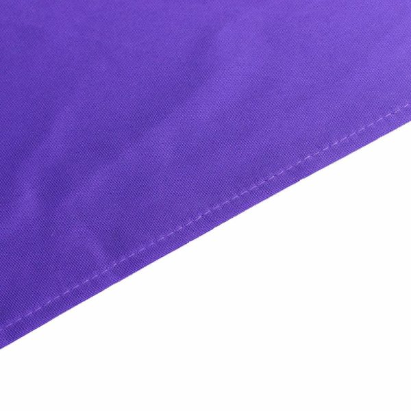 Scuba |  60″x102″ Purple Premium Scuba Wrinkle Free Rectangular Tablecloth, Seamless Scuba Polyester Tablecloth