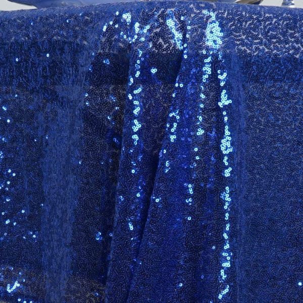 Sequin & Shimmer |  60″x126″ Royal Blue Seamless Premium Sequin Rectangle Tablecloth