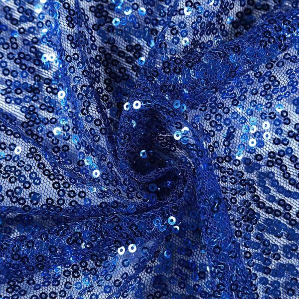 Sequin & Shimmer |  60″x126″ Royal Blue Seamless Premium Sequin Rectangle Tablecloth