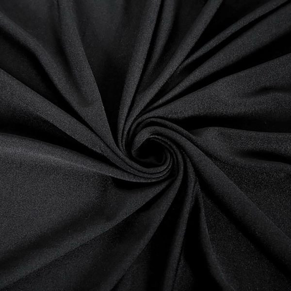 Spandex & Fitted |  4ft Black Rectangular Stretch Spandex Tablecloth